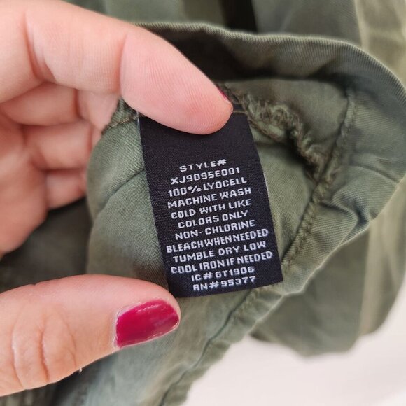 Sanctuary Olive Green Snap Front Lightweight Utility Jacket Gorpcore Women's M - Picture 8 of 8